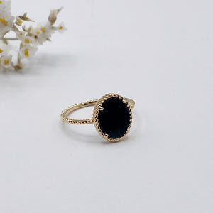 Bague Agate noire