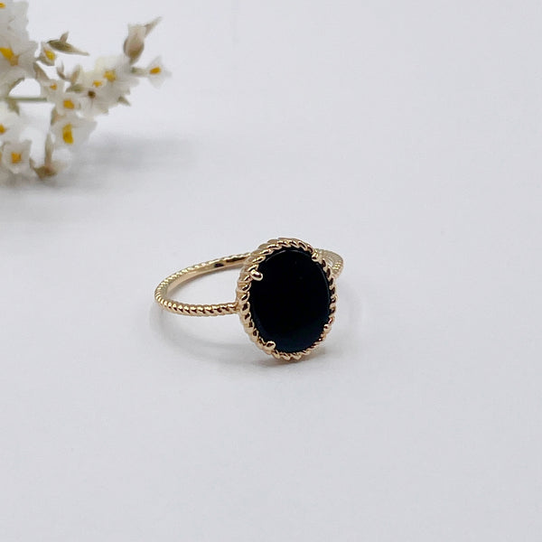 Black Agate ring