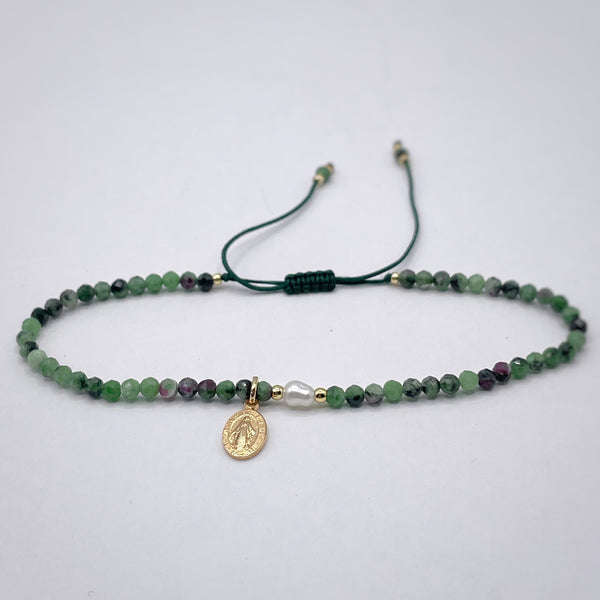 Ruby Zoisite beads bracelet