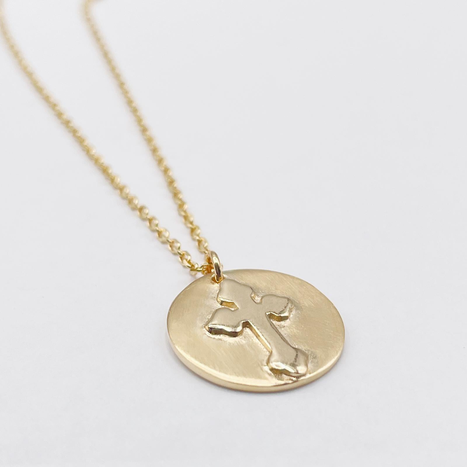 Cross medal necklace