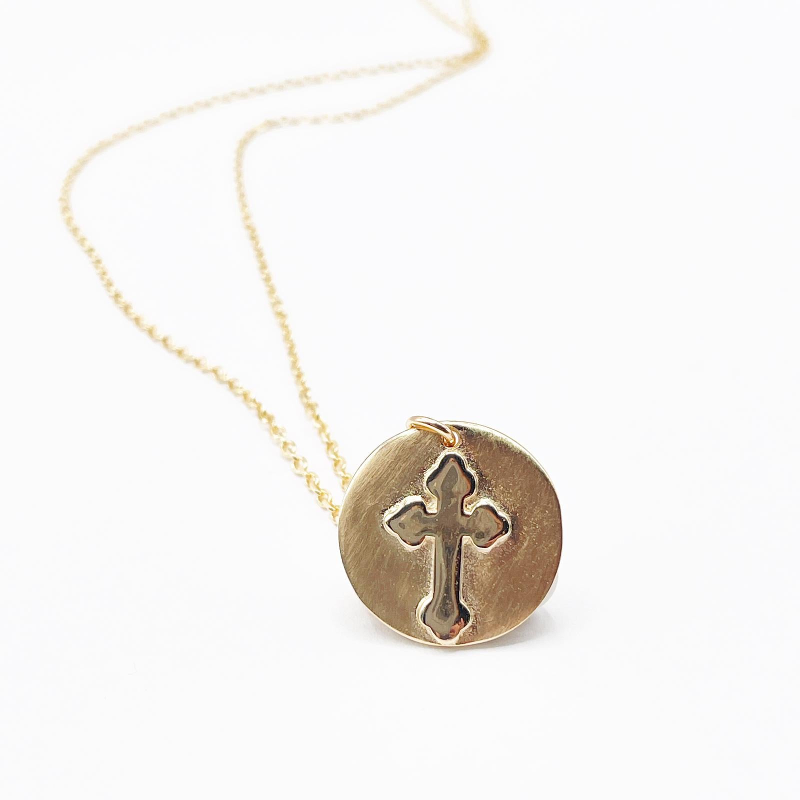 Cross medal necklace