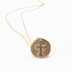 Load image into Gallery viewer, Cross medal necklace
