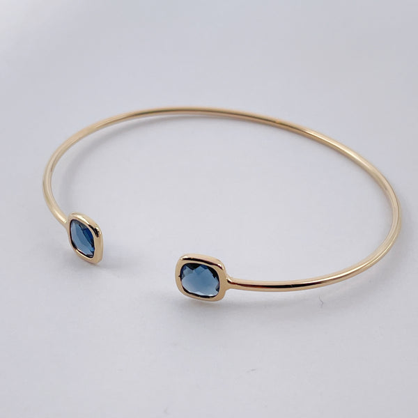 Navy open bangle